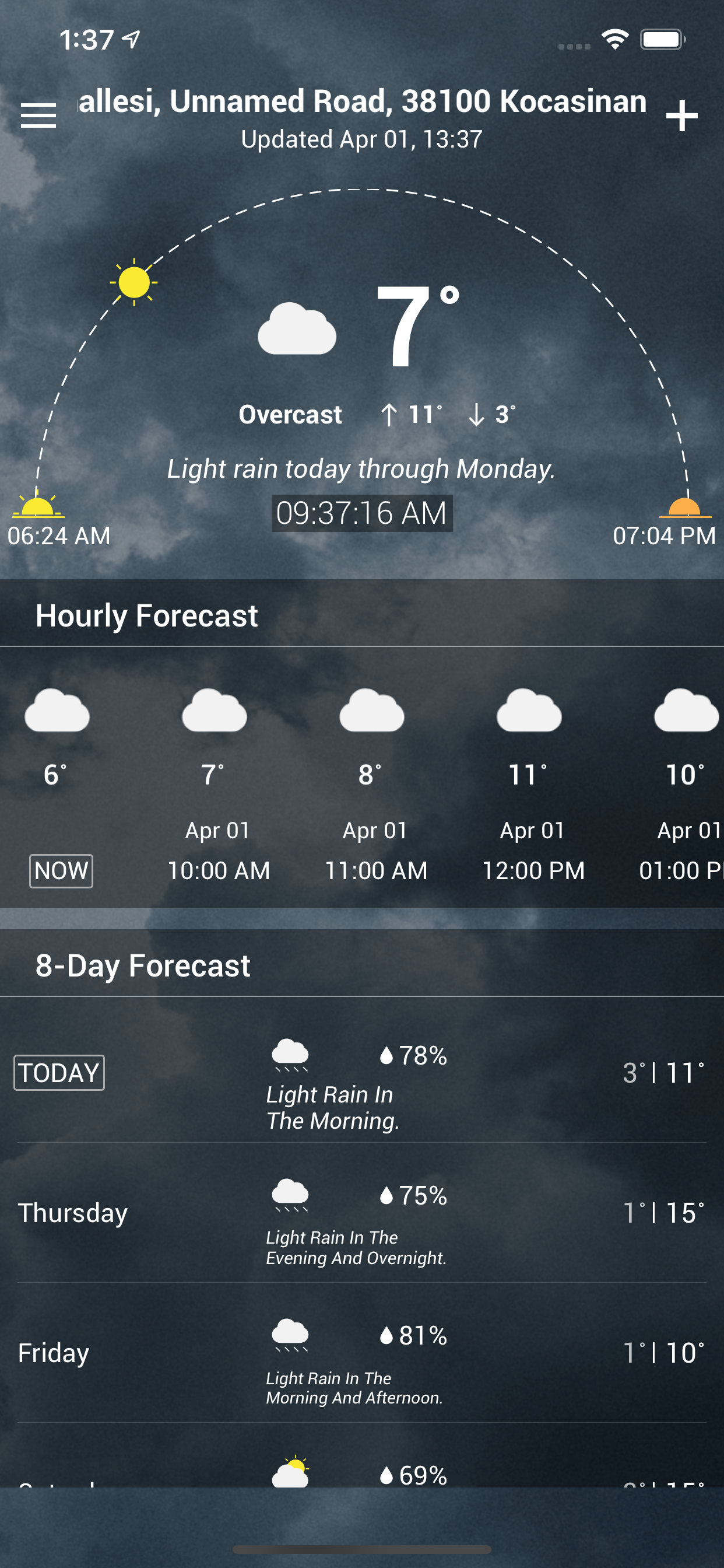 Weather app - Weather forecast
