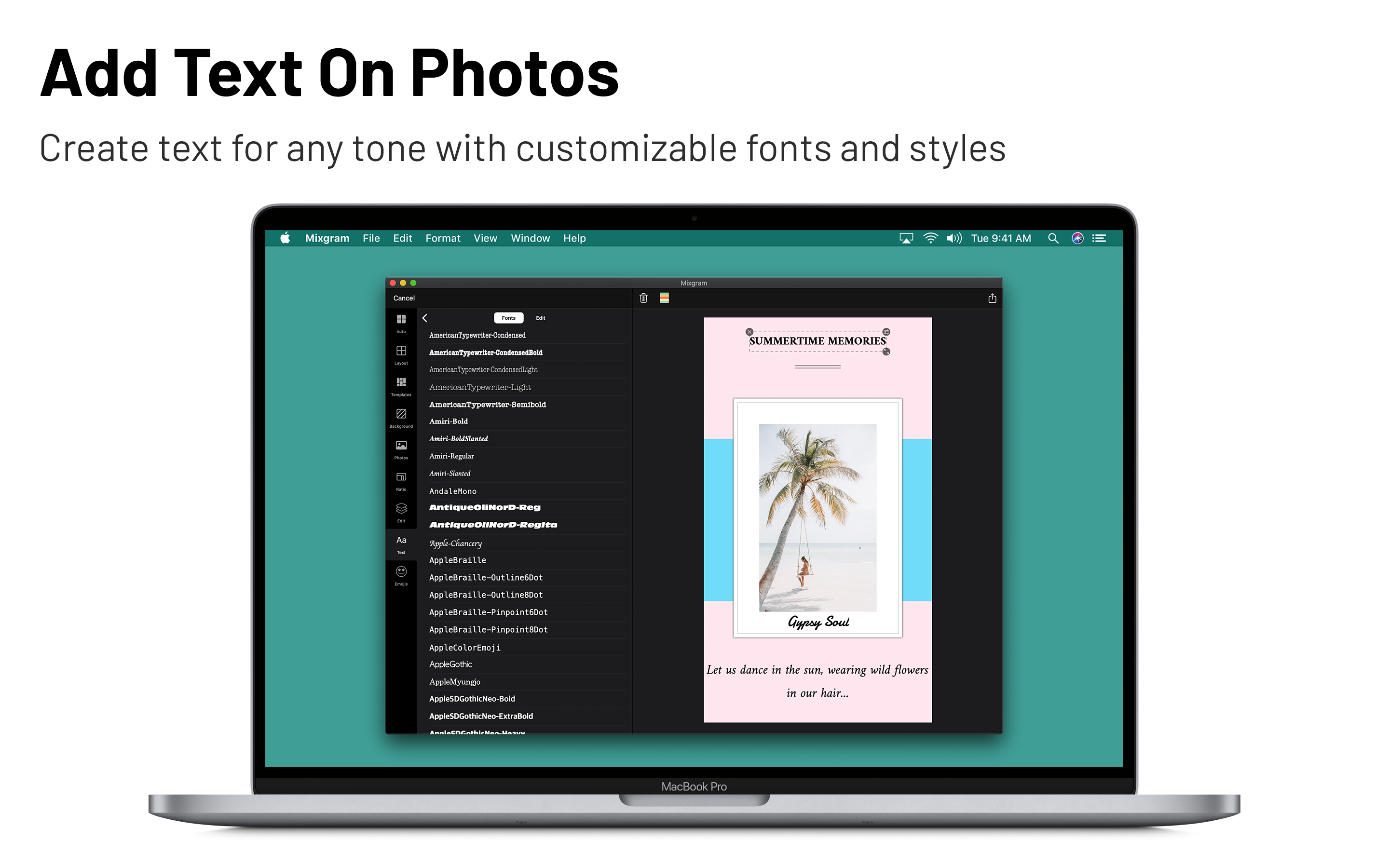 Layout Photo Collage - Mixgram
