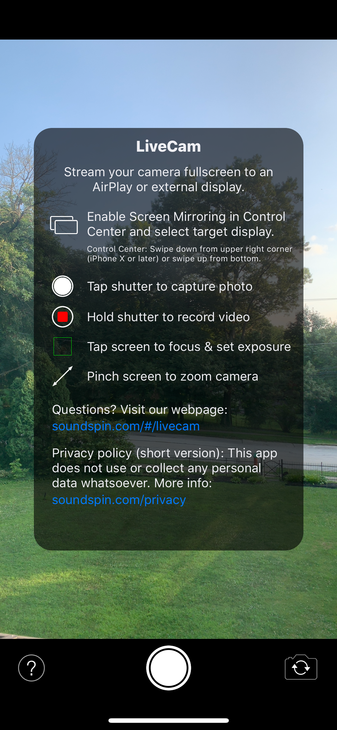 LiveCam – Fullscreen Monitor