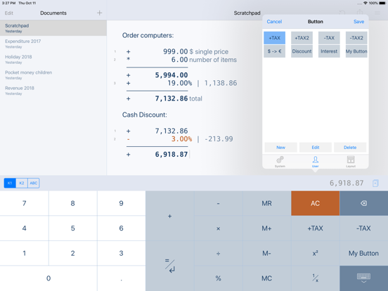 Screenshot #2 for CalcTape Paper Tape Calculator