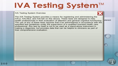 IVA Testing System Screenshot