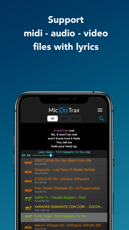 micOnTrax: Midi Audio Player