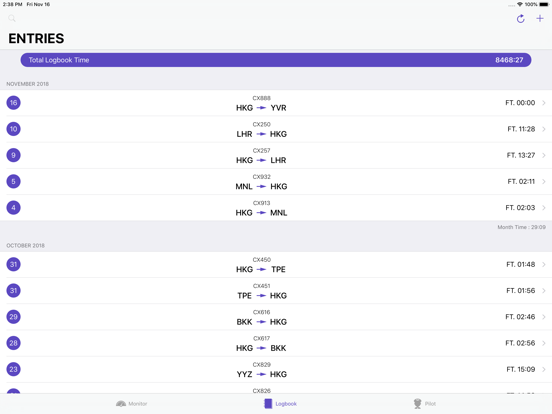 Screenshot #4 pour Air Pilot Logbook - Airlines