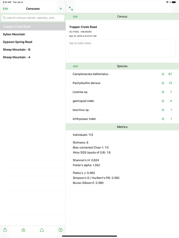 Screenshot #4 pour Taxon for ecology