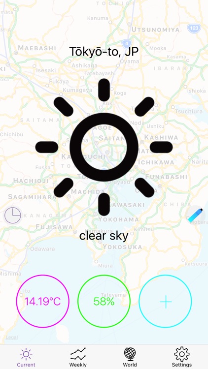 FLAT Weather Clock for iPhone