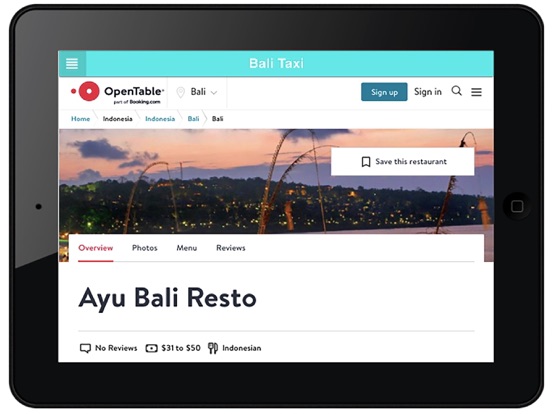 Bali Taxi iPad screenshot 4 - Travel app