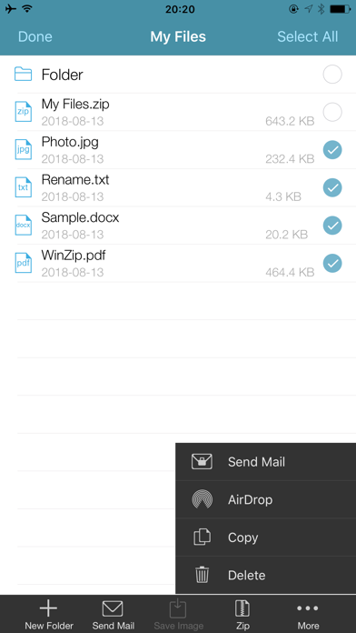 Screenshot #1 for WinZip Pro: zip, unzip & rar