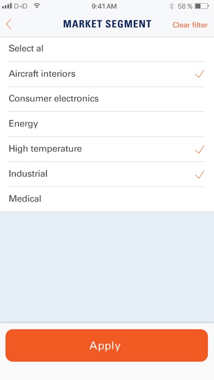 Toray Product Selector