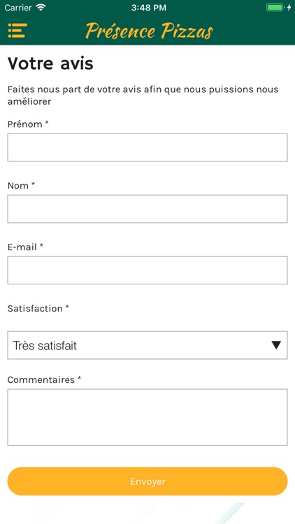 Présence Pizzas screenshot-3
