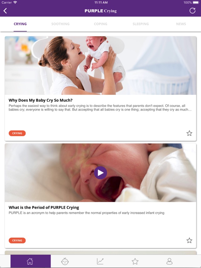purple crying website
