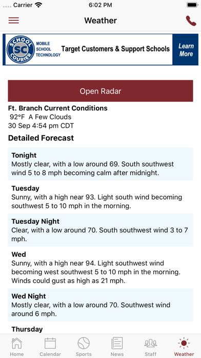 Gibson Southern Athletics iPhone screenshot 6 - Education app