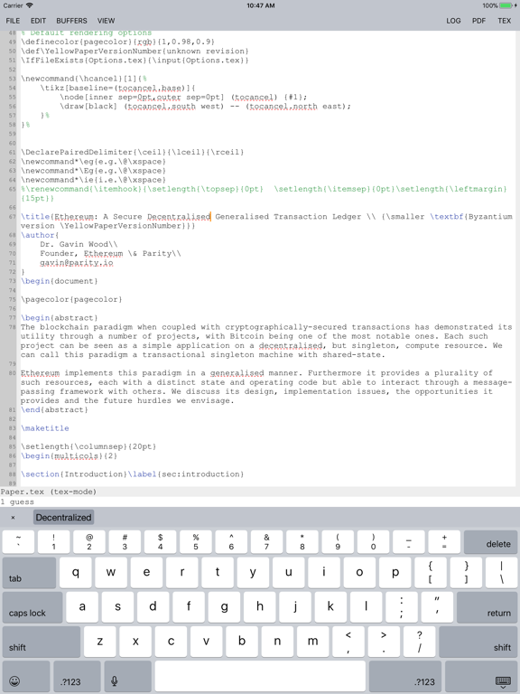 Screenshot #6 pour TeX Writer - LaTeX On The Go