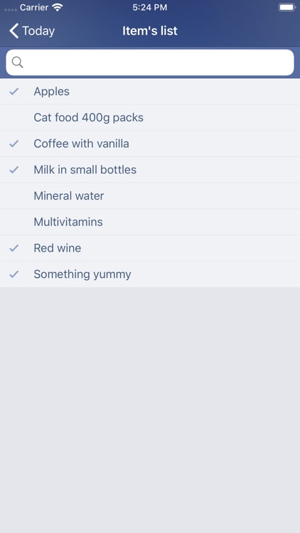 Just Buy! shopping list