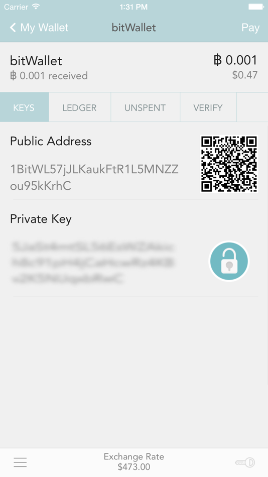 #4. bitWallet™ — Bitcoin Wallet (iOS) 由: Sollico Software