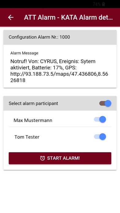 ATT AG - Der Alarmserver Screenshot