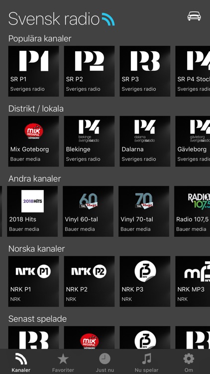 Svensk radio app by Tommy Ovesen