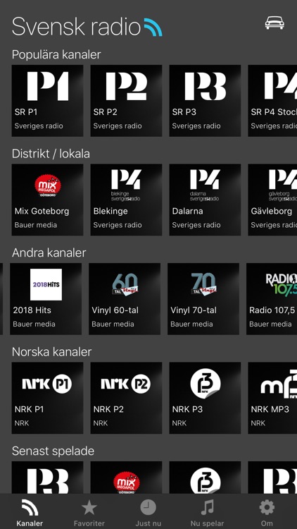 Svensk radio app