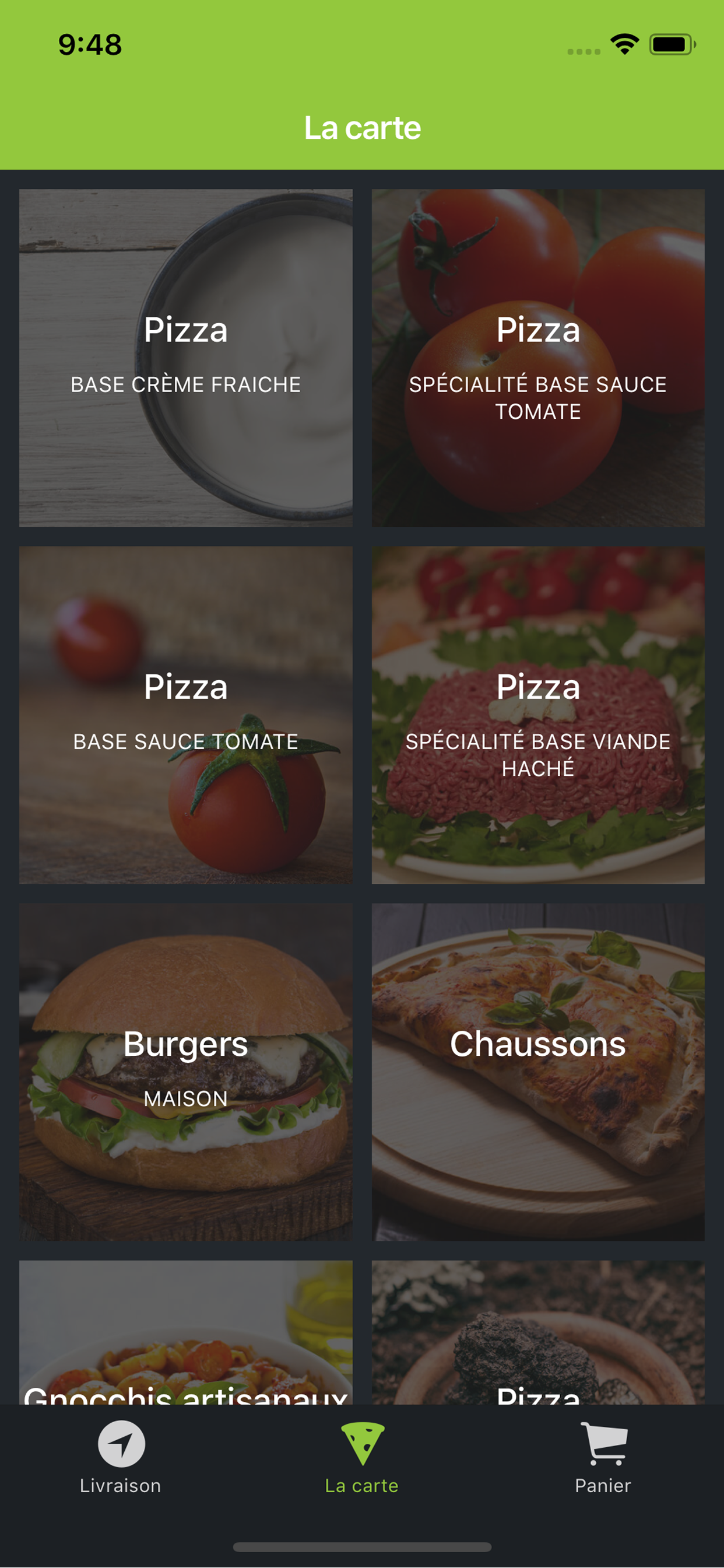 Le quart à pizza