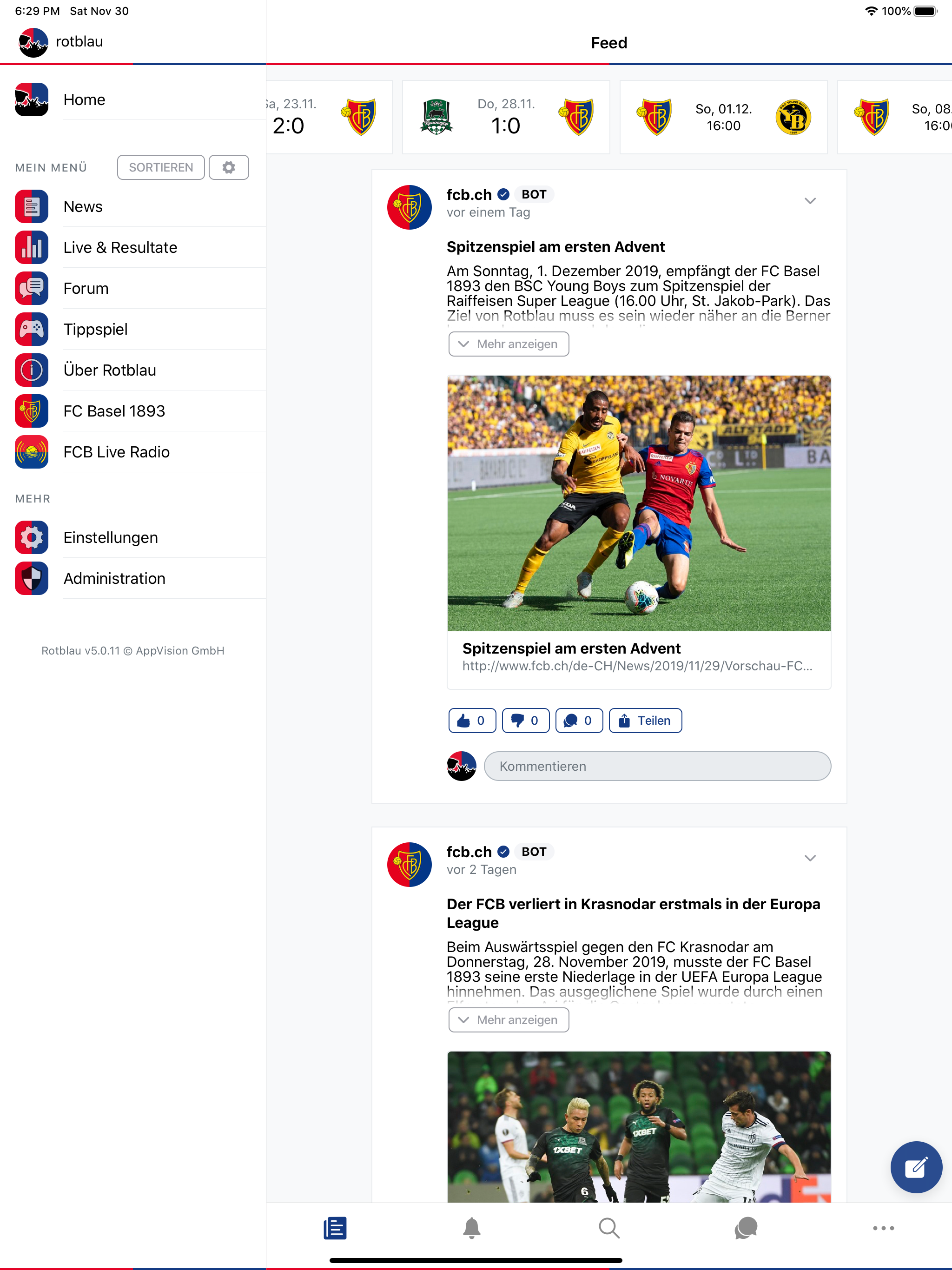 Rotblau – FC Basel App screenshot 5