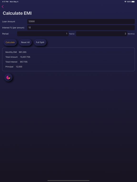 Screenshot #5 pour Calc for EMI: calculate loan