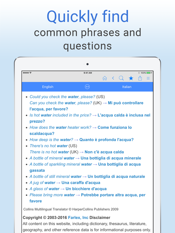 Screenshot #6 pour English-Italian Dictionary.