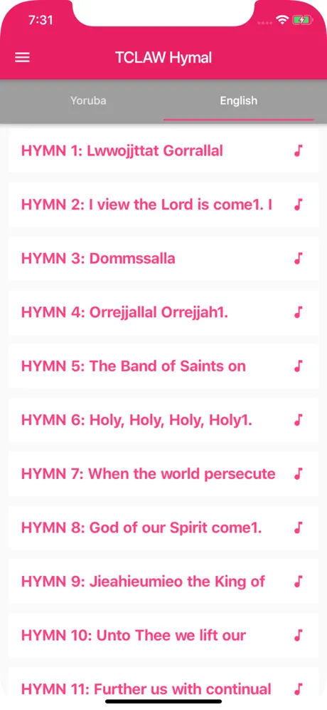 TCLAW Hymnal