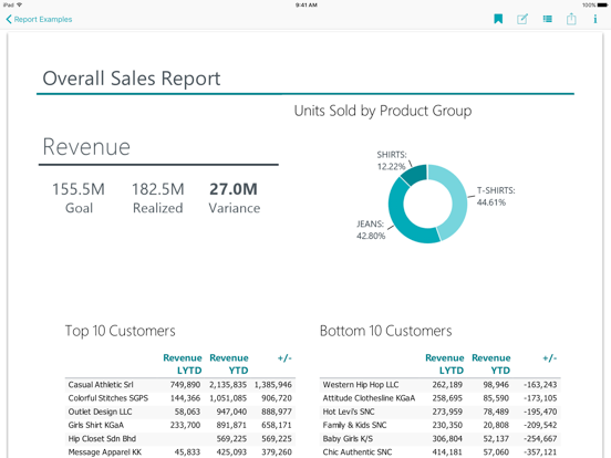 TARGIT Touch iPad screenshot 5 - Business app