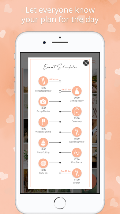 Wedding photo app by Wedbox Screenshot