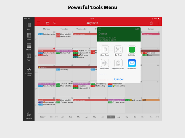 ‎WeekCal for iPad Screenshot