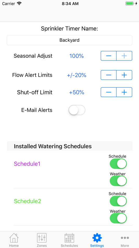 #5. H2OPro Sprinkler Timer (iOS) 来自: Paul Dorsey