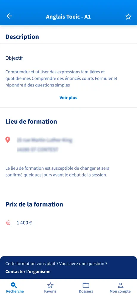 Mon compte formation