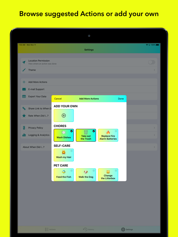 Screenshot #5 pour When Did I…?