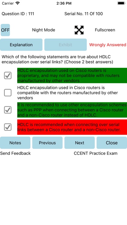 CCENT ICND1 Practice Exam screenshot-9