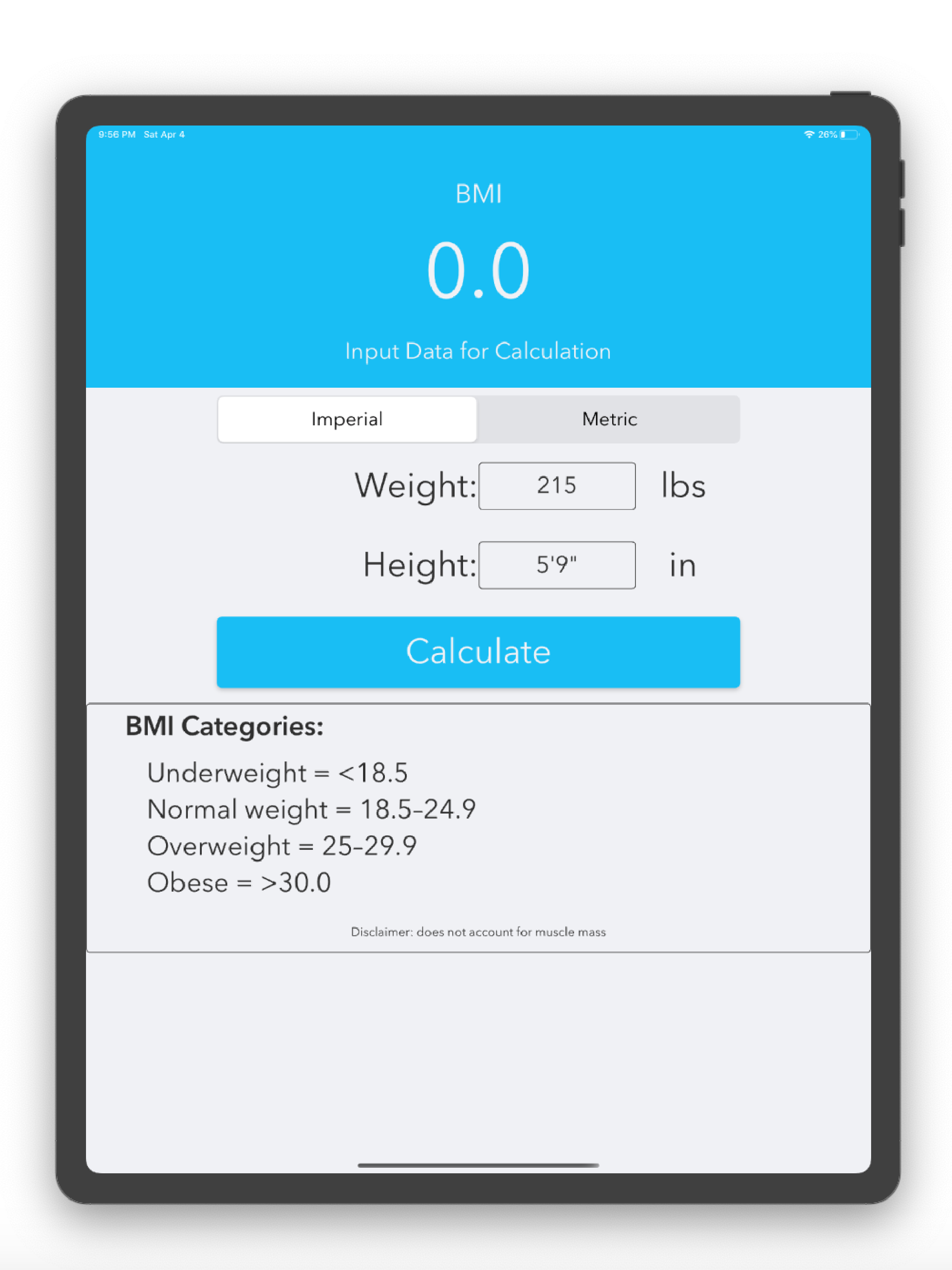 BMI Calculator - Fast & Simple