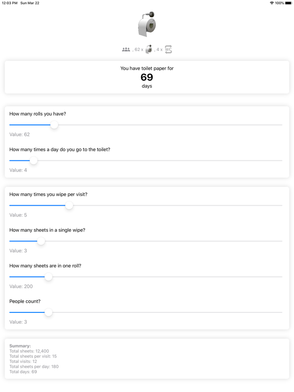 Screenshot #5 pour Toilet Paper Calculator+