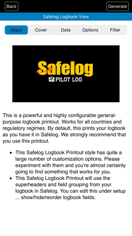 Safelog Pilot Logbook screenshot 7 of 8