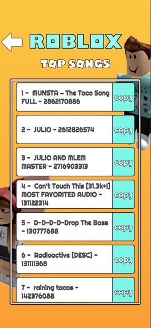 Music Codes For Roblox Robux On The App Store - old town road song id for roblox bloxburg