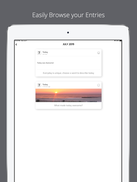 Simpler - Diary, Journal iPad screenshot 4 - Lifestyle app