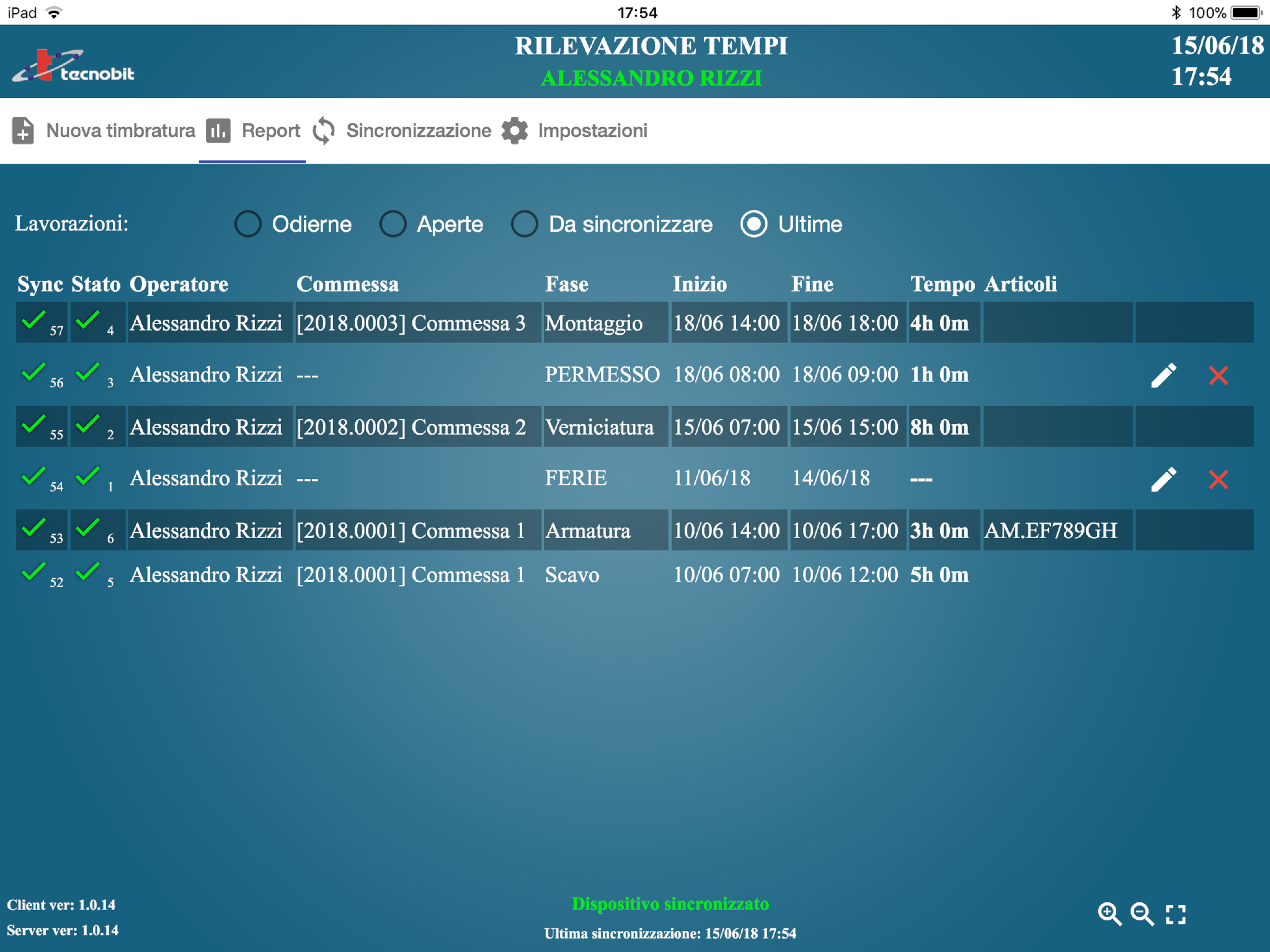 Rilevazione Tempi screenshot 4