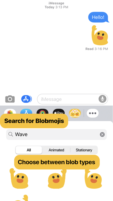 Blobmoji Screenshot on iOS