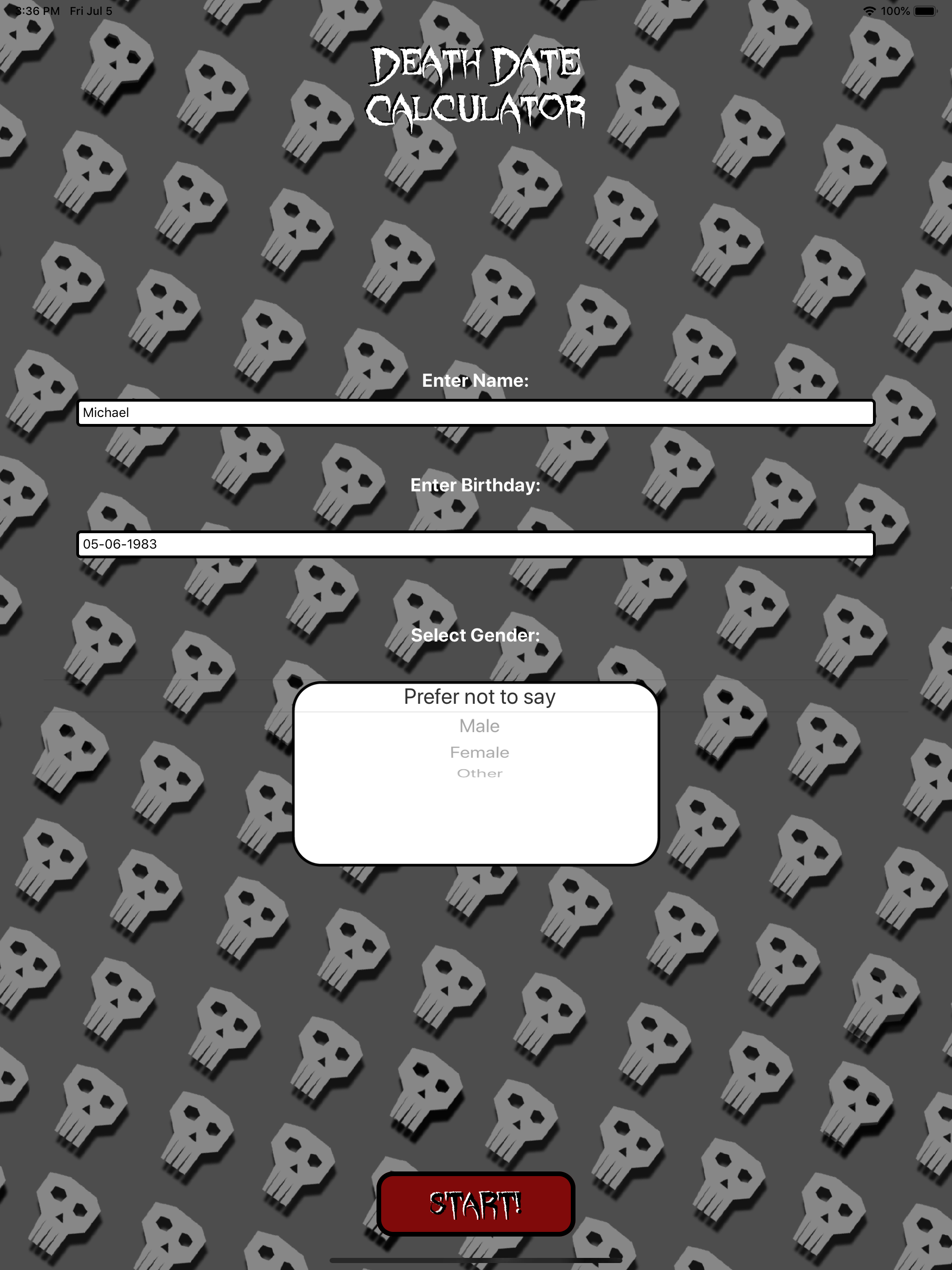 Death Date Calculator