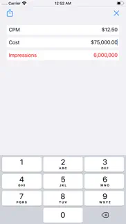 cpm calc iphone screenshot 2