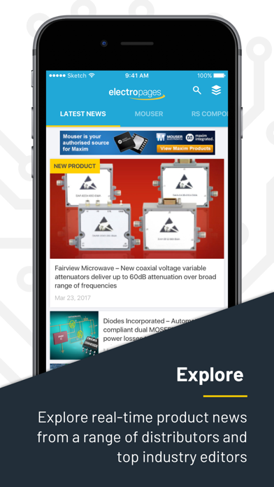 Screenshot #1 pour Electronics news: Electropages