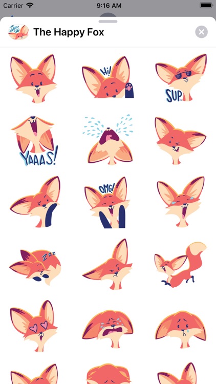 The Happy Fox Stickers