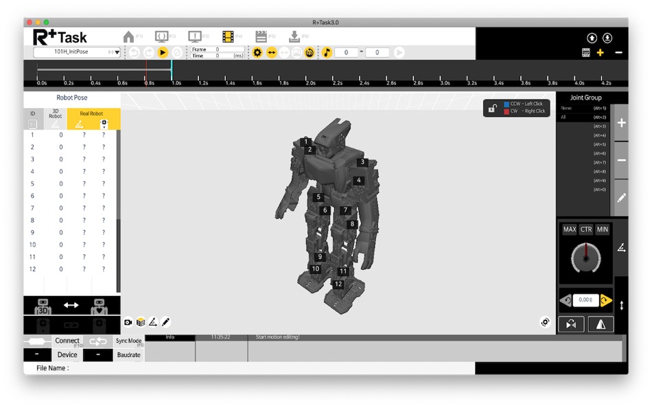 #4. R+Task3.0 (macOS) 由: ROBOTIS CO., LTD.