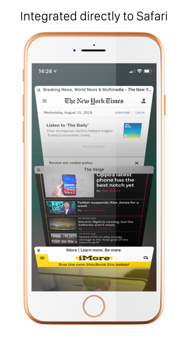 Handblock - Block Safari ads Screenshot