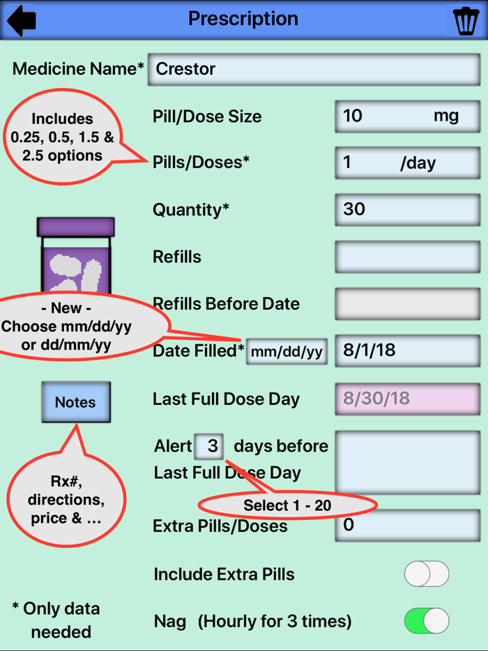 Prescription Reminder Refils