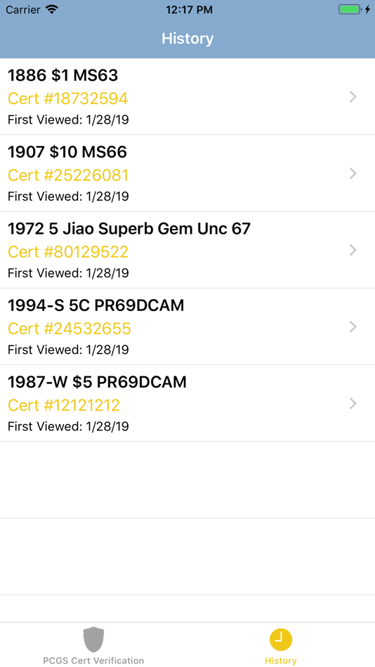 #4. PCGS Cert Verification (iOS) От: PCGS