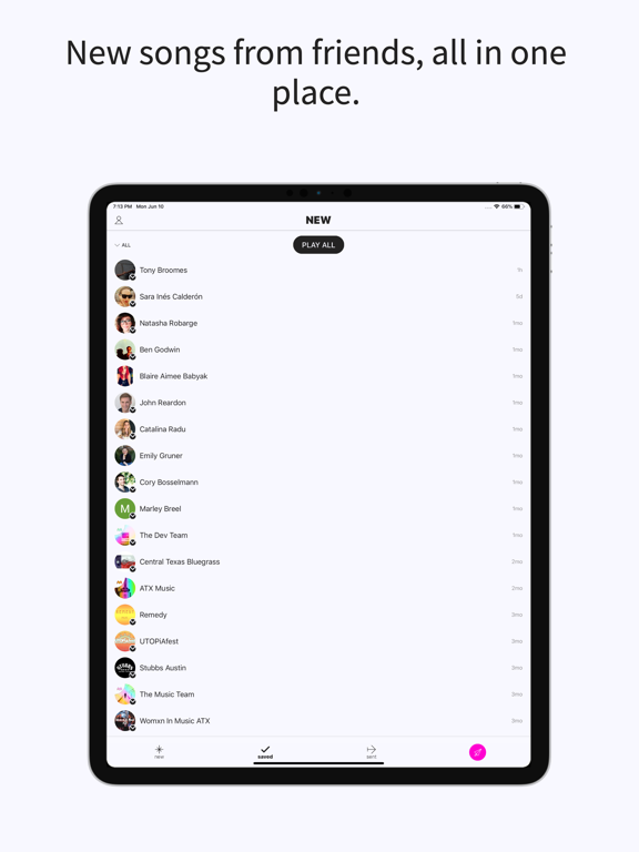 musx: send + receive songs iPad screenshot 1 - Music app