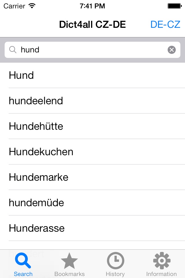 Dict4all CZ-EN screenshot 2